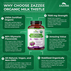 Vegan and non-GMO milk thistle capsules from Zazzee