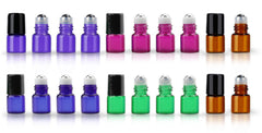 ZbFwmx 20-pack 1ml mini glass roller bottles for easy sample sharing.