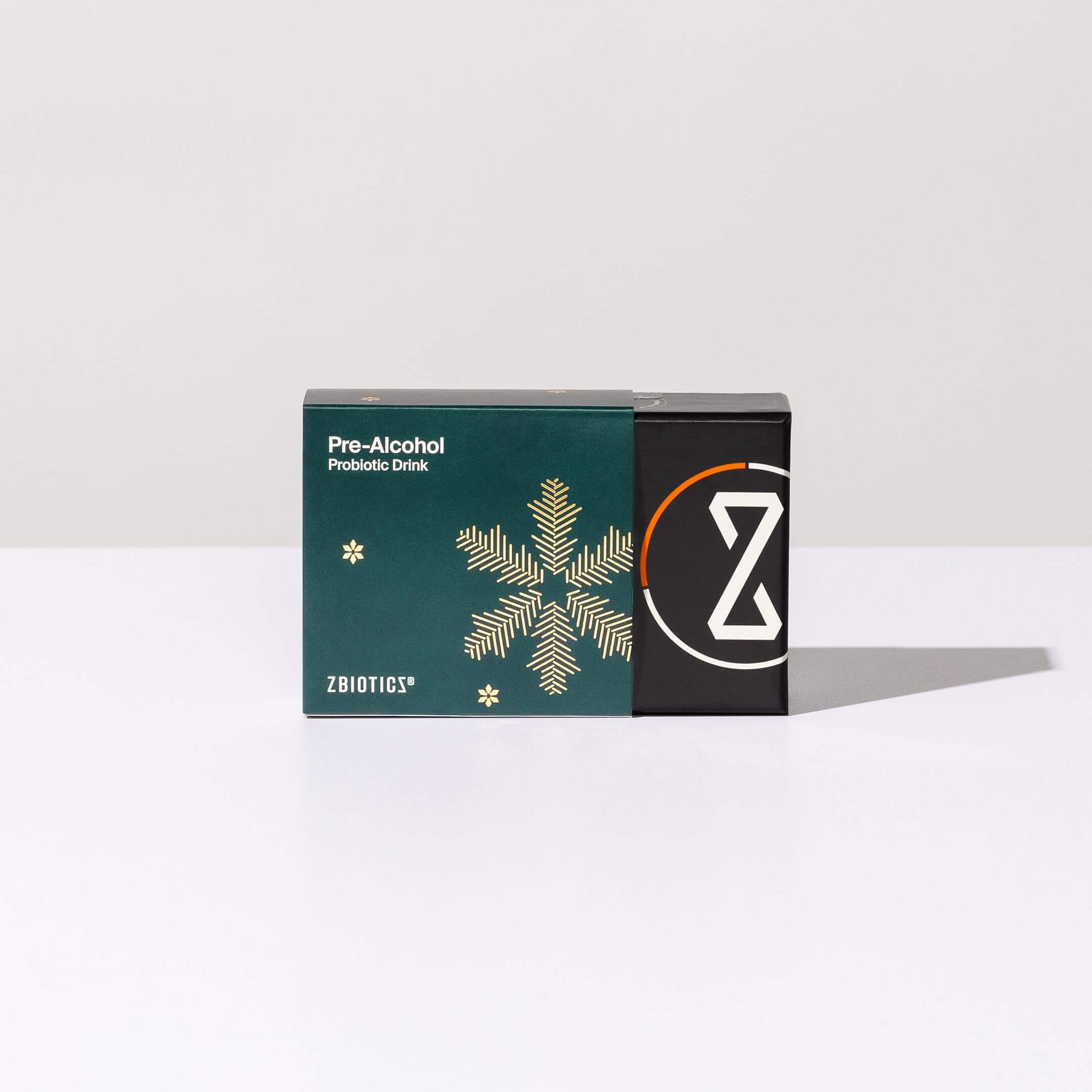 ZBiotics 3x3-pack arranged with ornaments
