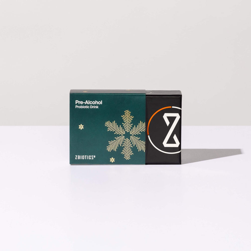 ZBiotics 3x3-pack arranged with ornaments