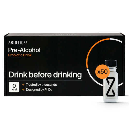 ZBiotics 50-pack of 0.5 fl oz bottles – front view