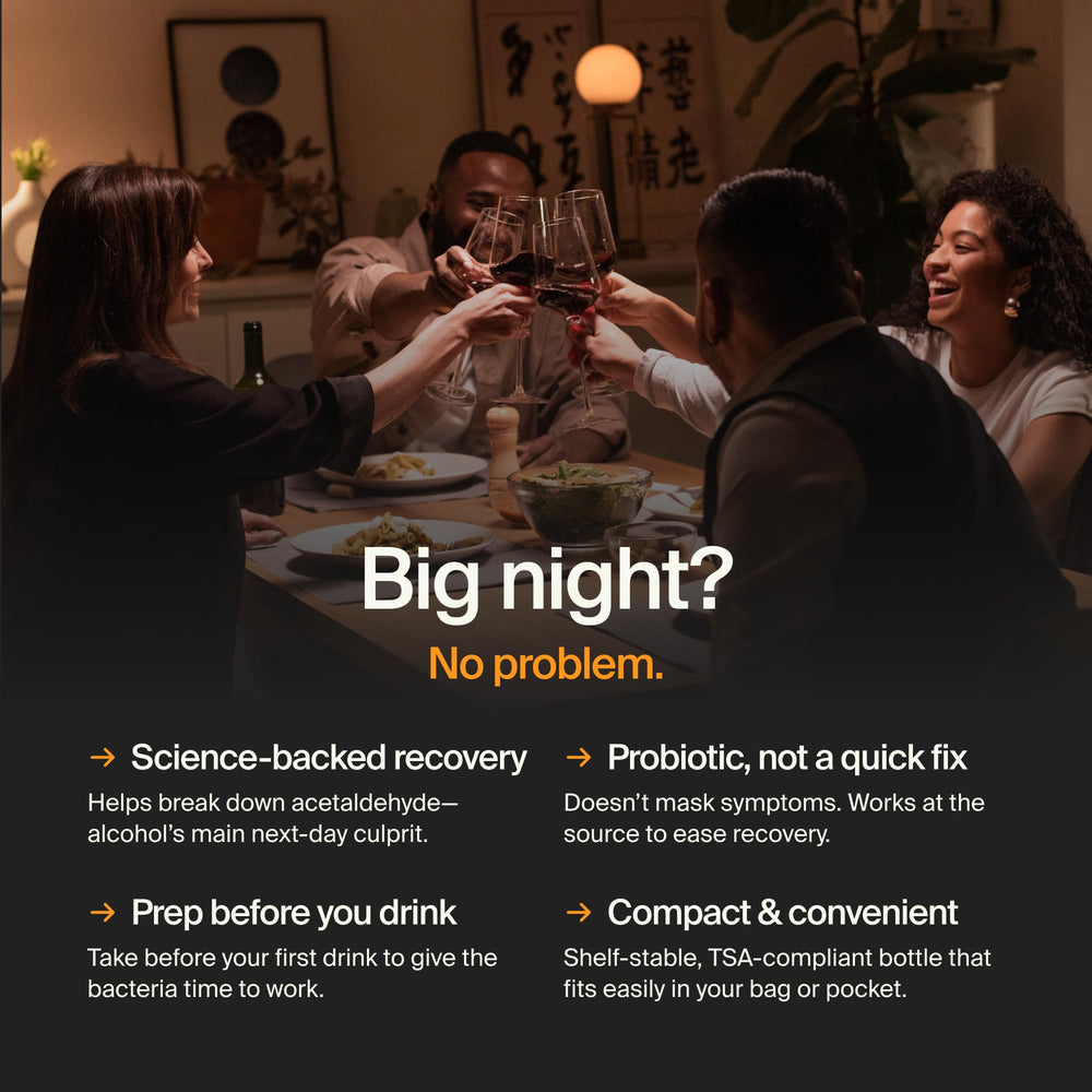 Graphic of ZBiotics enzyme breaking down acetaldehyde in the gut