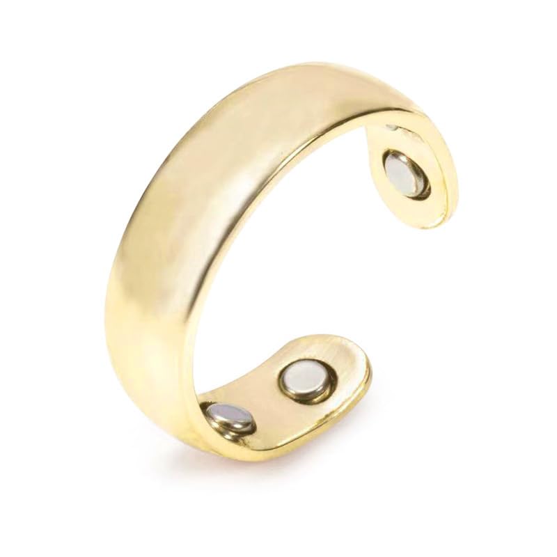 ZCVFA Auvulis Ring Gold - front view showing magnetic ring design