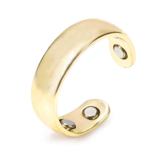 ZCVFA Auvulis Ring Gold - front view showing magnetic ring design