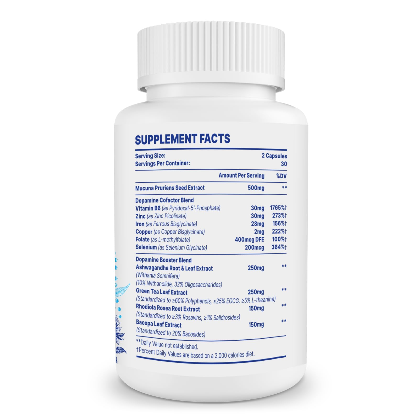 Dopamine supplement bottles for men and women