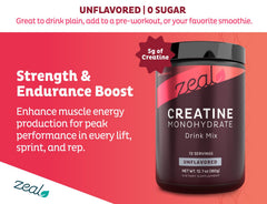 Serving scoop with creatine monohydrate powder
