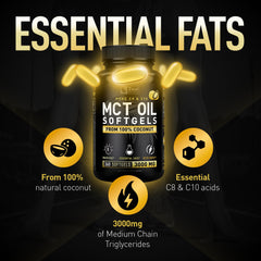 Zeal Naturals MCT capsules from coconut source for natural energy support.