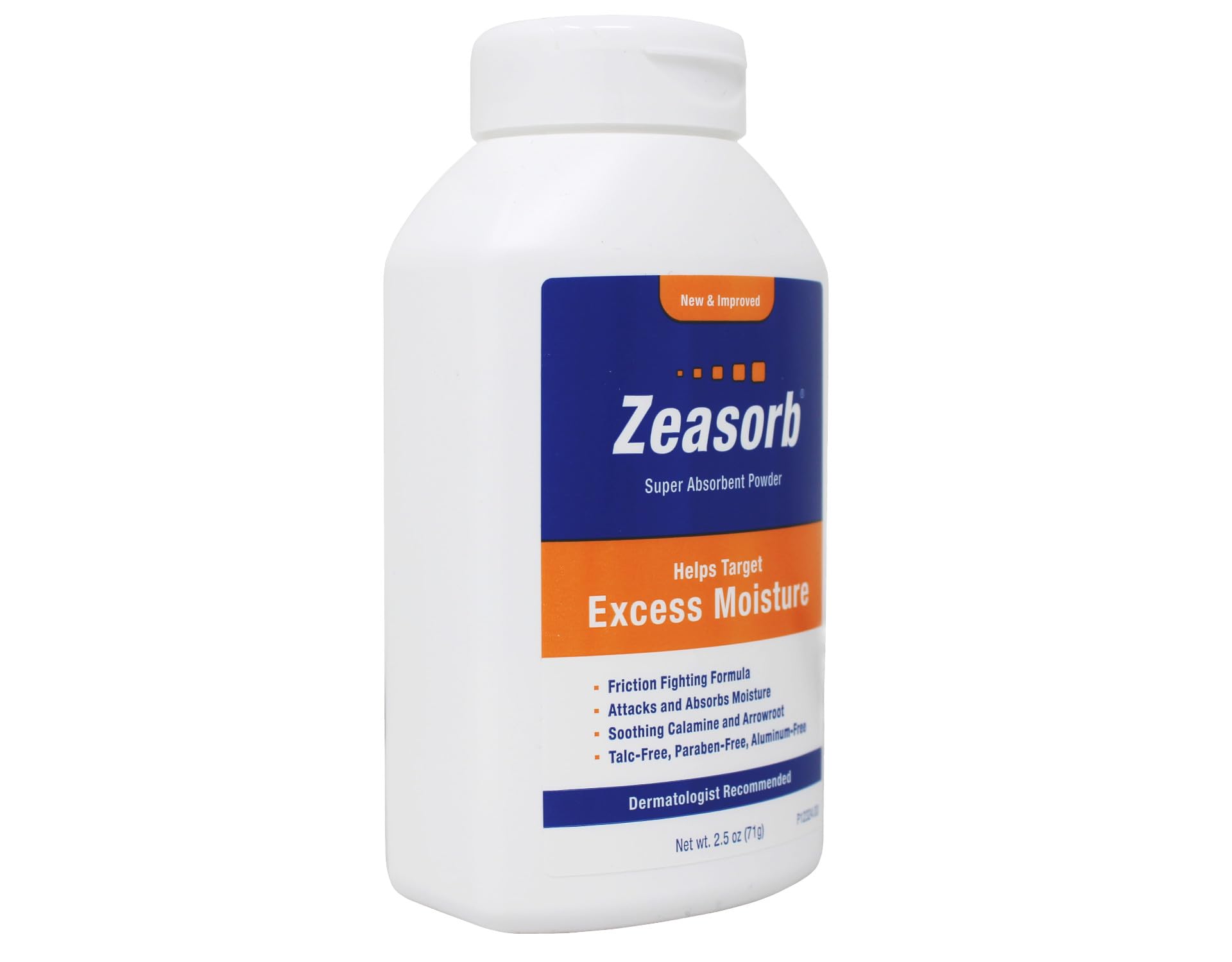 Zeasorb moisture absorption test highlighting 3x moisture control.