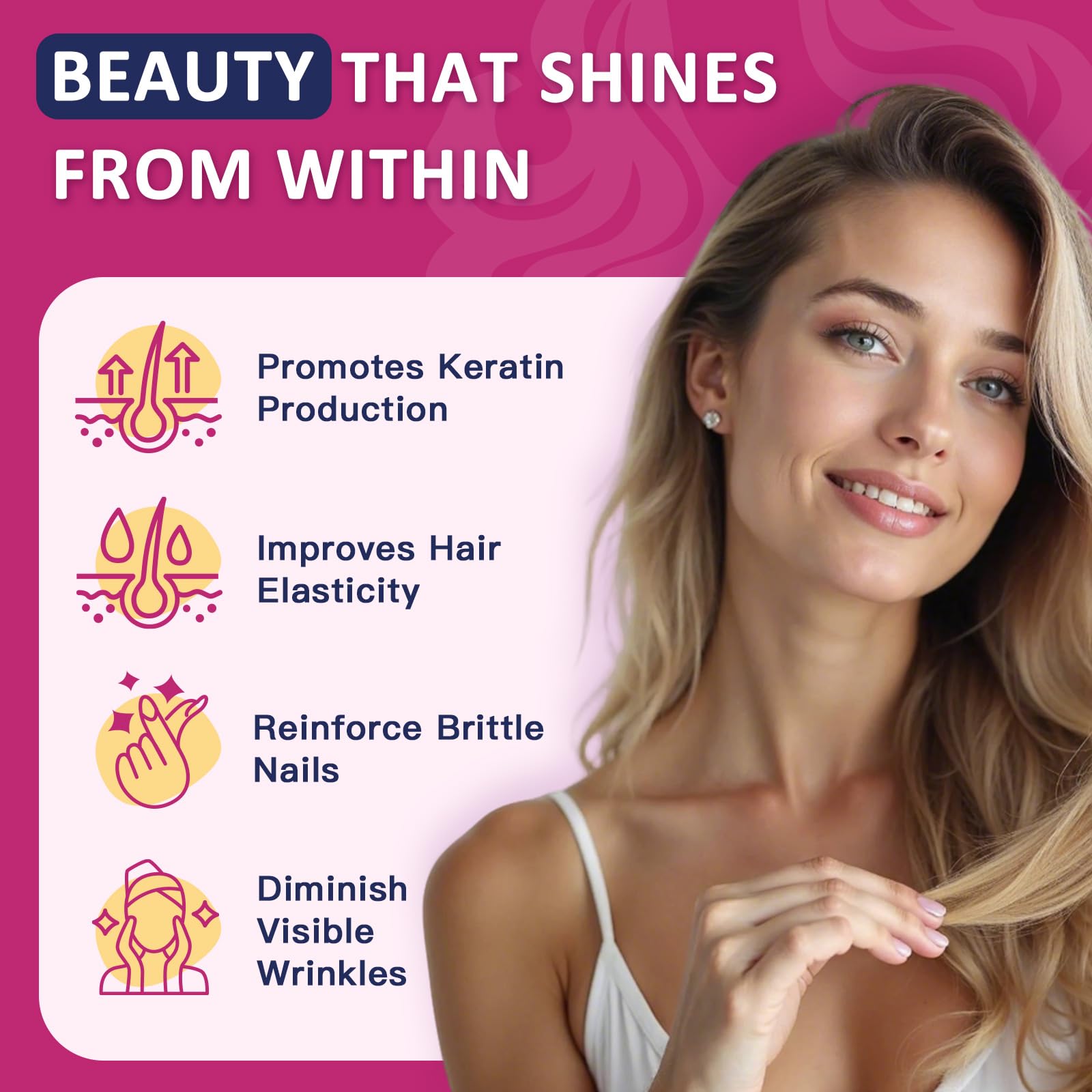 Hair health and shine concept graphic