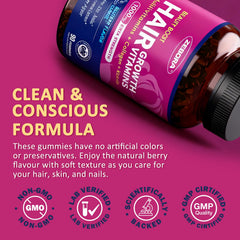 Person taking ZEBORA Biotin Gummies