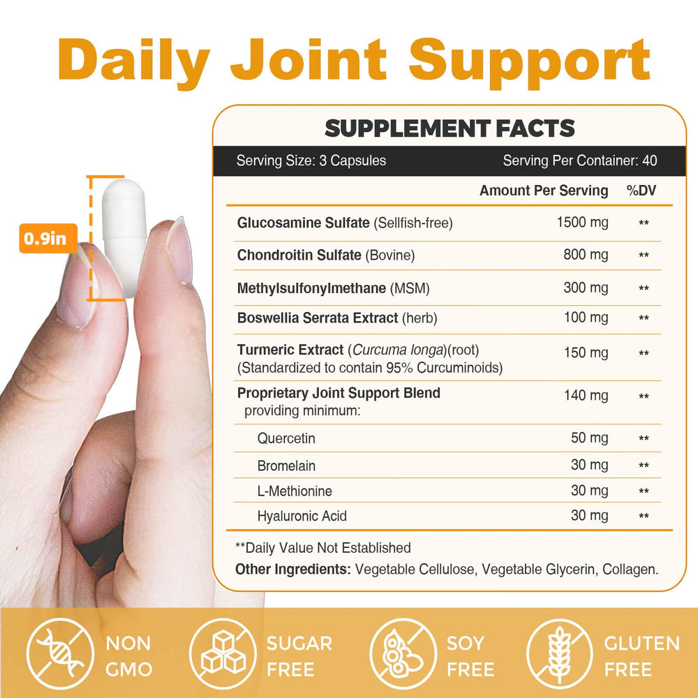 Side view of ZEBORA Glucosamine Chondroitin Pack 2