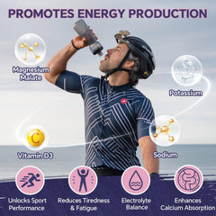 Active lifestyle image with magnesium powder being used daily