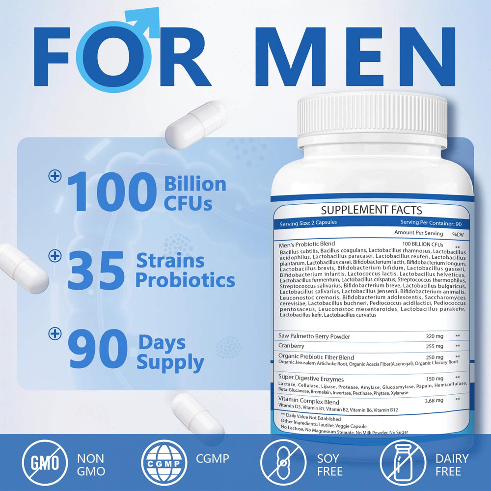 Label highlighting 100B CFU and 35 probiotic strains on ZEBORA bottle