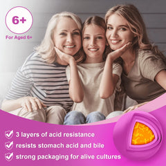 Close-up of probiotic capsules