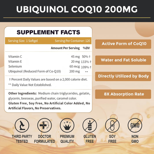 Ubiquinol CoQ10 heart health illustration