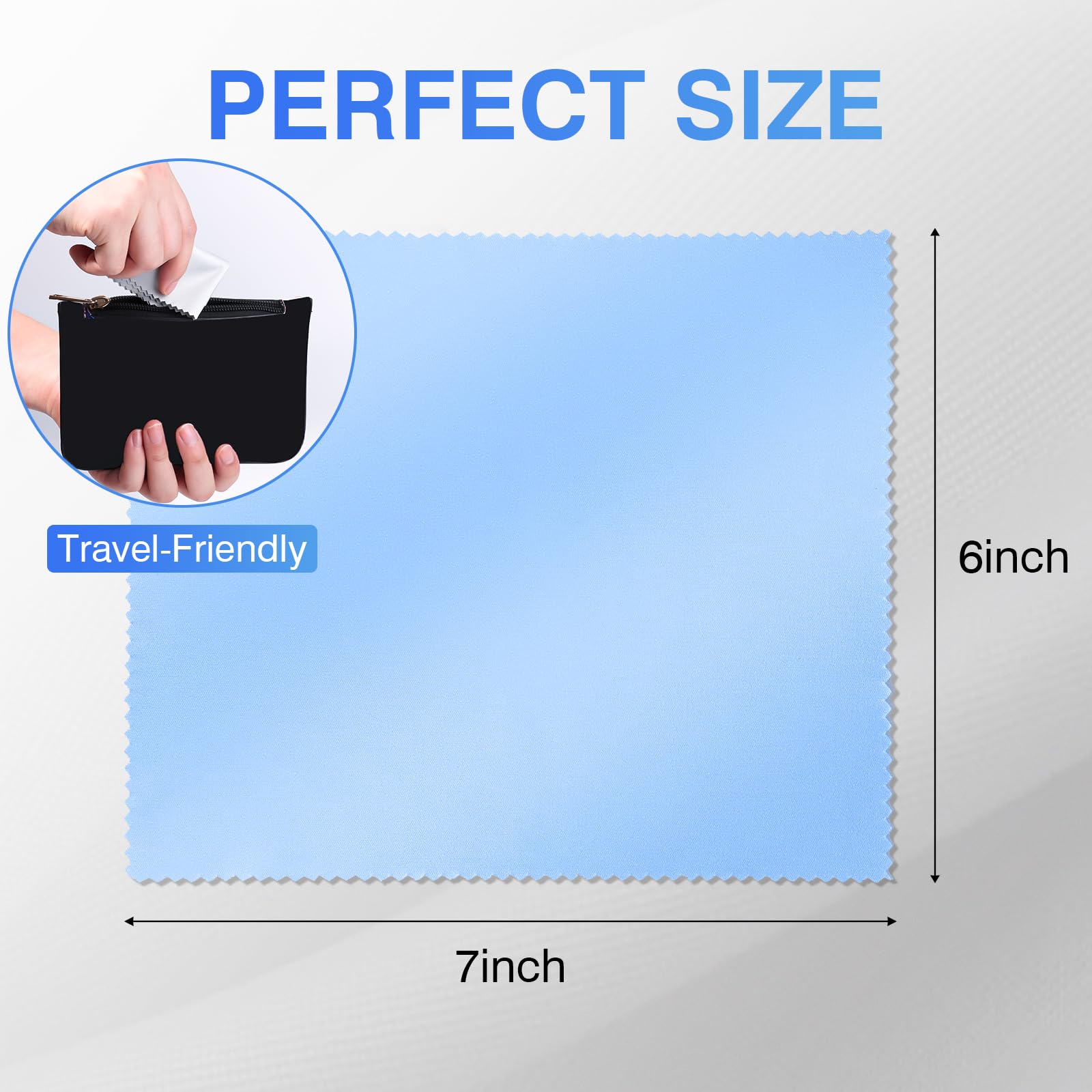 Cloths being used to wipe smartphone screens