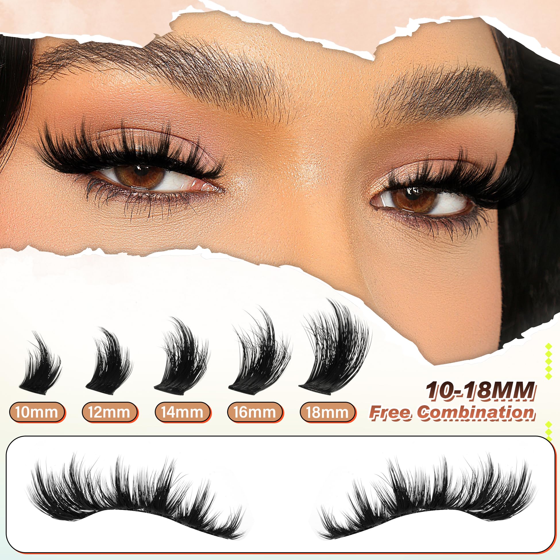 Zegaine soft faux mink clusters feel lightweight and comfortable.