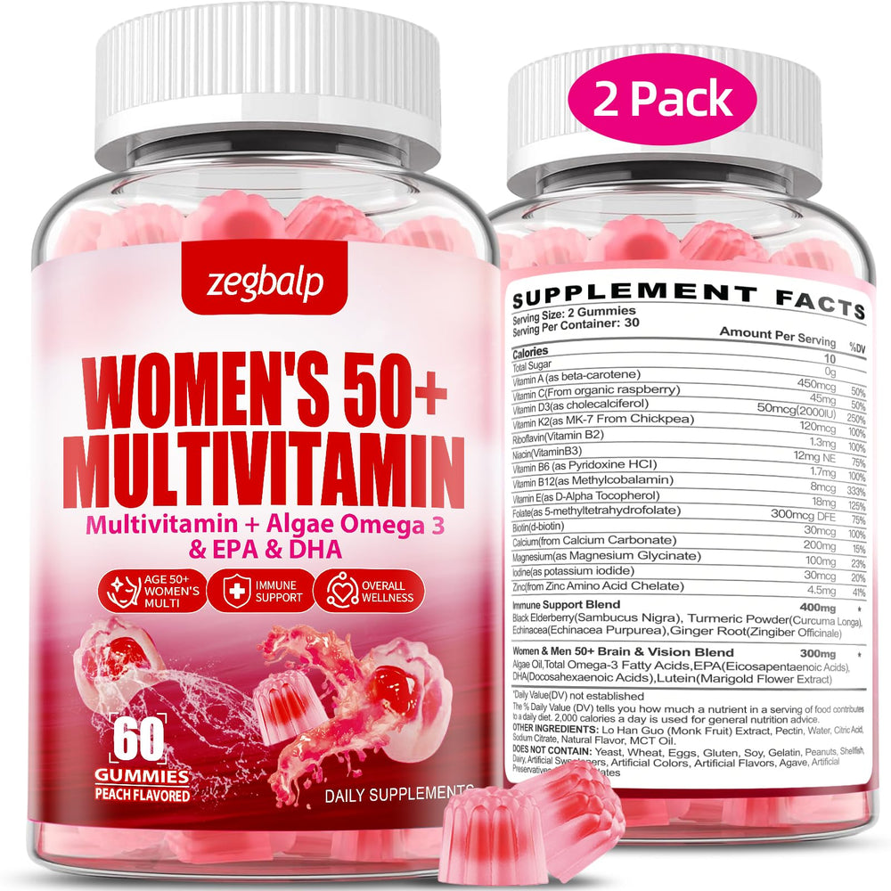 ZEGBALP Sugar-Free 50Plus Multivitamin Gummies bottle front view