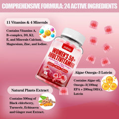 Label highlighting 24 essential nutrients
