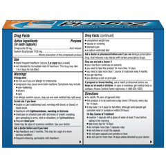 Zegerid OTC before-meal dose demonstrates simple daily routine.