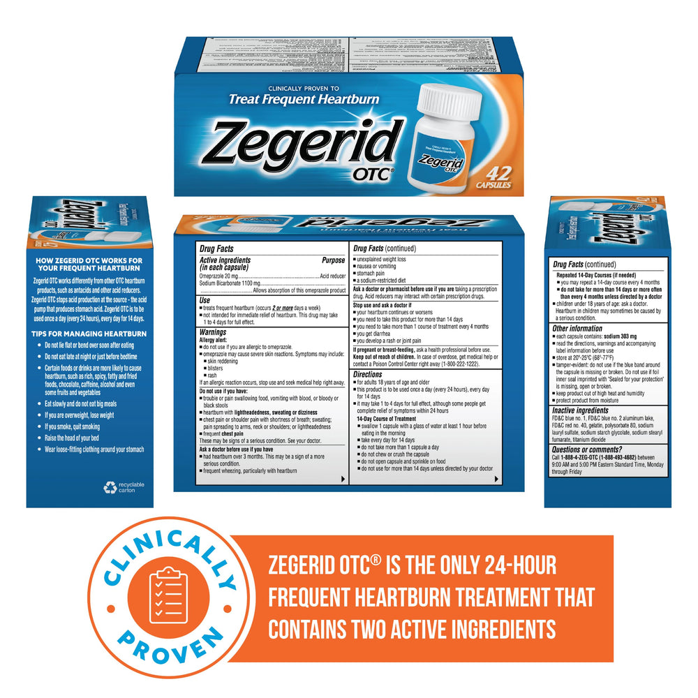 Zegerid OTC capsule ready for quick before-meal use.