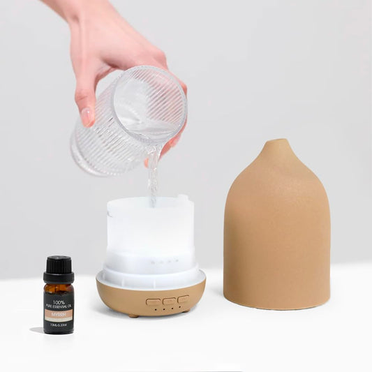 Elegant white ceramic cover on ZEIGGA LAB diffuser