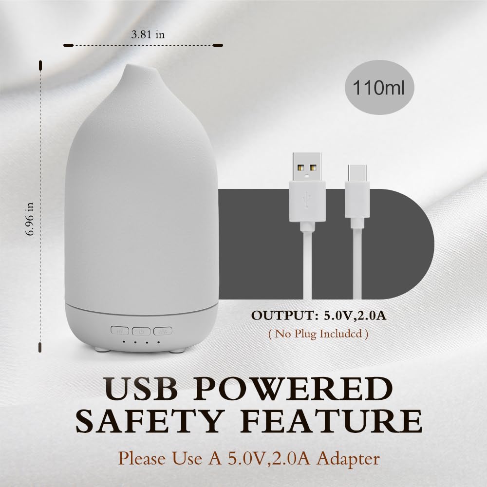 Close-up of ceramic top cover on ZEIGGA LAB diffuser