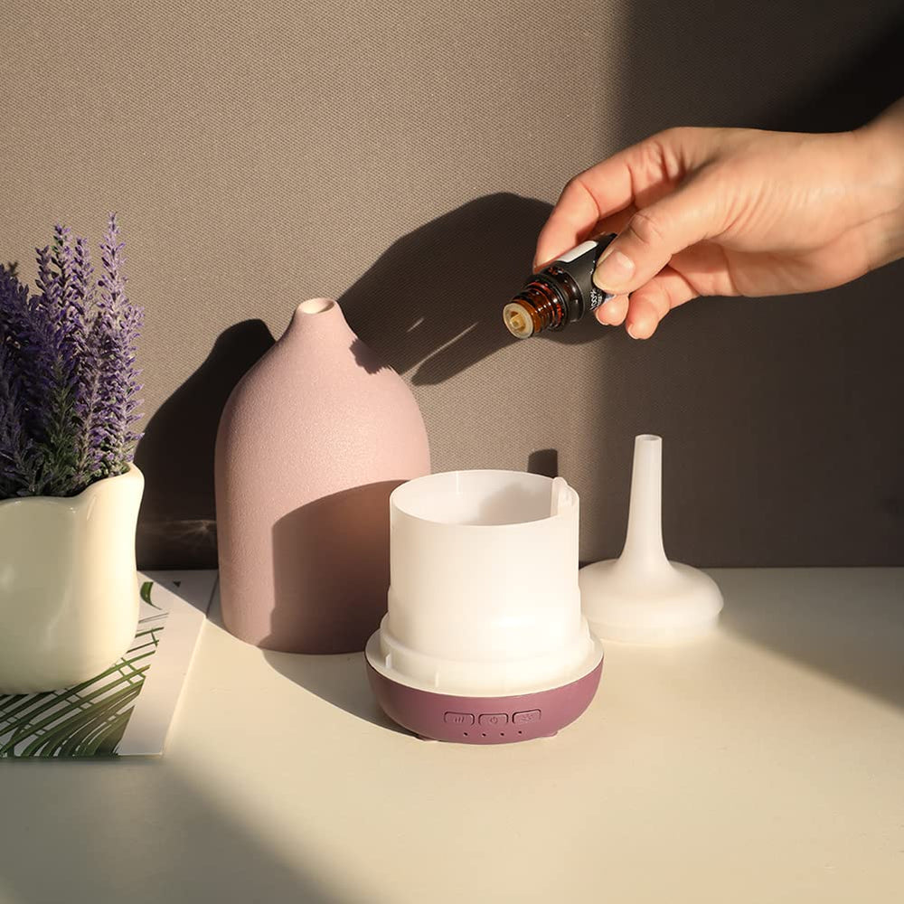 Close-up of ZEIGGA LAB ceramic diffuser showing stone finish.