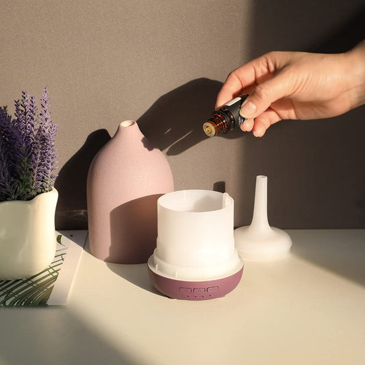 Close-up of ZEIGGA LAB ceramic diffuser showing stone finish.