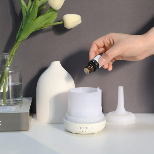 Ceramic diffuser designed for large rooms in a home office setup