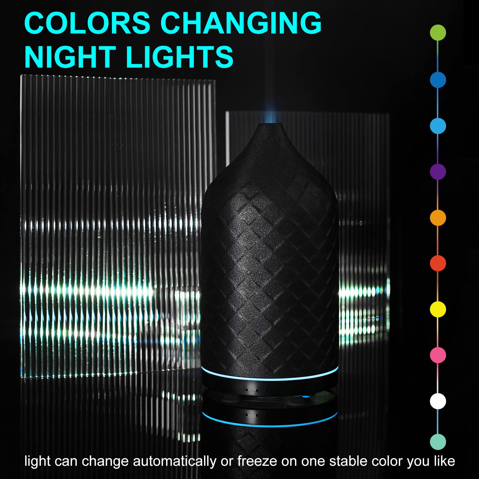 ZEIGGA LAB diffuser displaying 7 LED lights