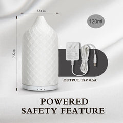 ZEIGGA LAB diffuser in a living room with ambient LED lights