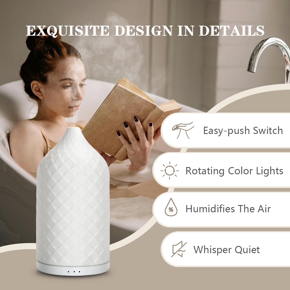 Compact 120ml humidifier diffuser suitable for large rooms
