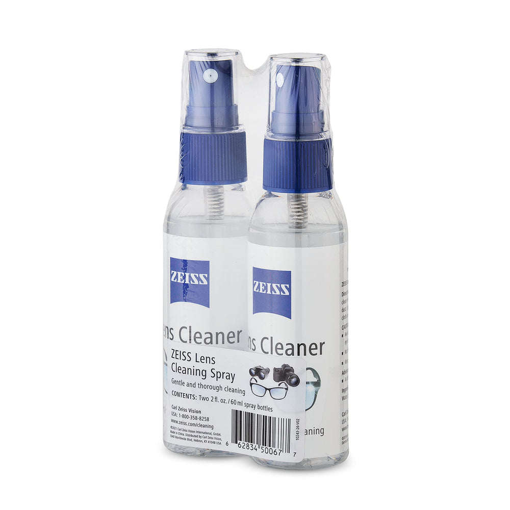 Two 2oz ZEISS cleaning spray bottles in pack