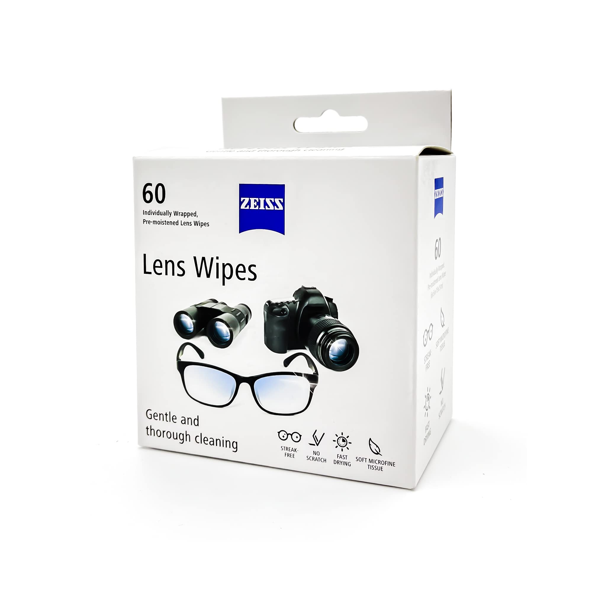 Close-up of ZEISS pre-moistened lens wipe