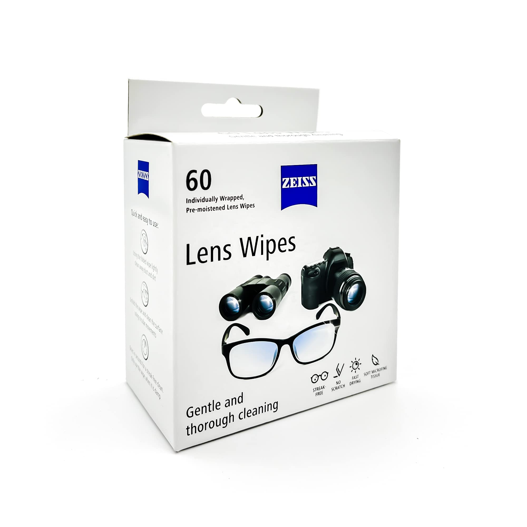 Wipe being used to clean eyeglasses