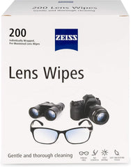 Box of ZEISS Pre-Moistened Lens Cleaning Wipes (200 Count)