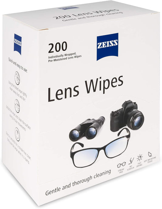 Individually wrapped ZEISS lens wipe