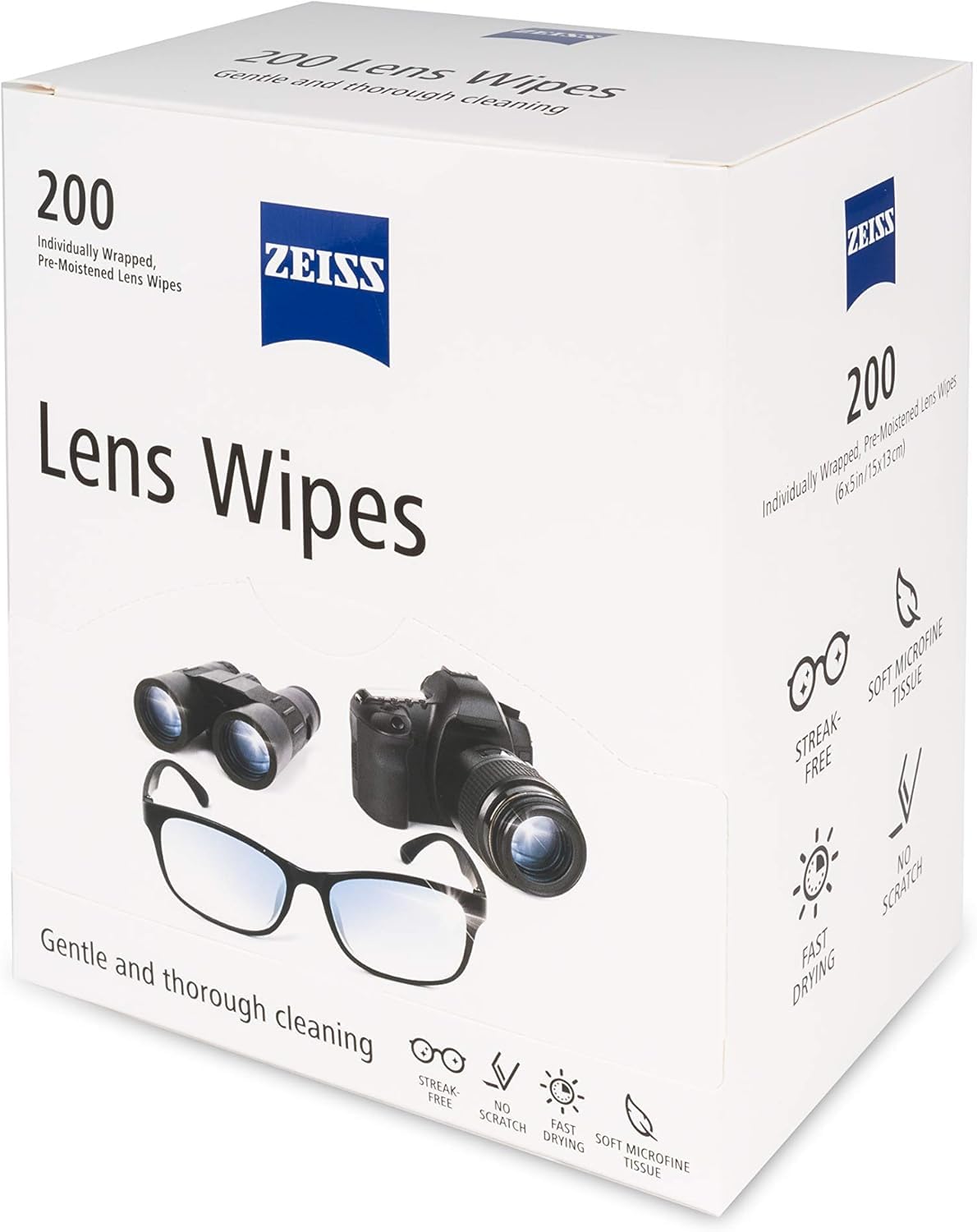 Close-up of wipe cleaning eyeglasses without streaks