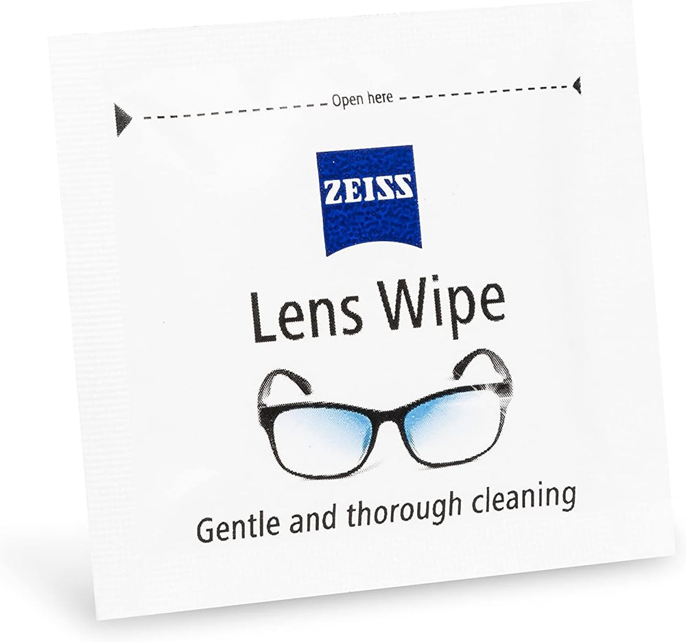 Sunglasses being cleaned with ZEISS wipes