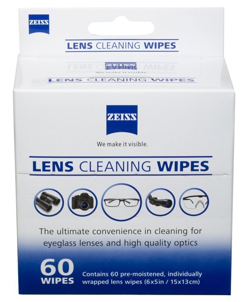 Zeiss pre-moistened lens cleaning wipes 6x5 inches, 4-pack (60-count)