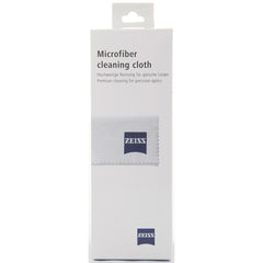 Close-up of Zeiss microfiber cleaning cloth laid out for optics cleaning