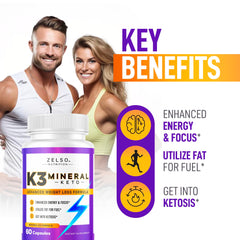 Two-pack Zelso K3 Mineral Pills on white background