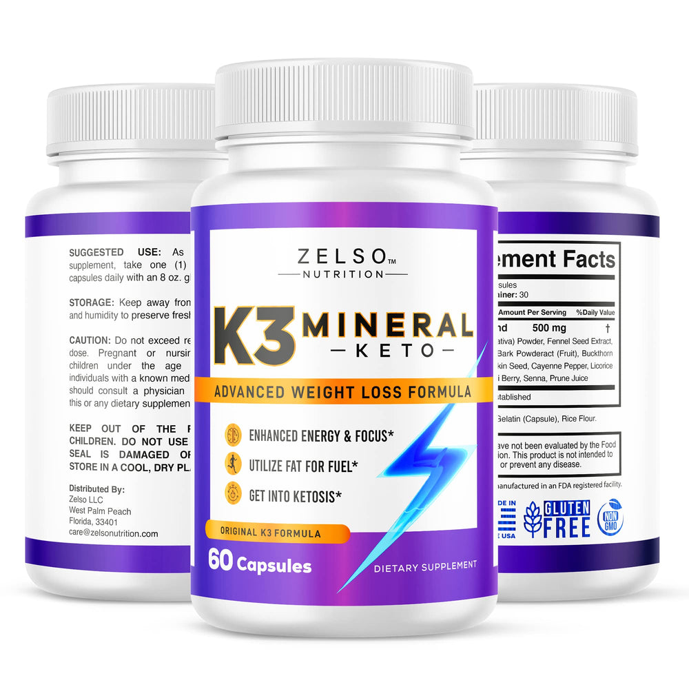 Lifestyle scene showing keto weight loss with Zelso K3 minerals