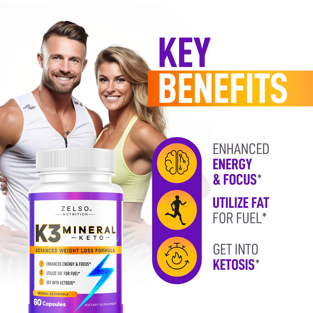 ZELSO K3 mineral pills capsules closeup, conveying easy-to-swallow soft capsules for daily use.