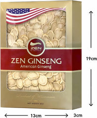 Ginseng slices displayed in a wooden bowl