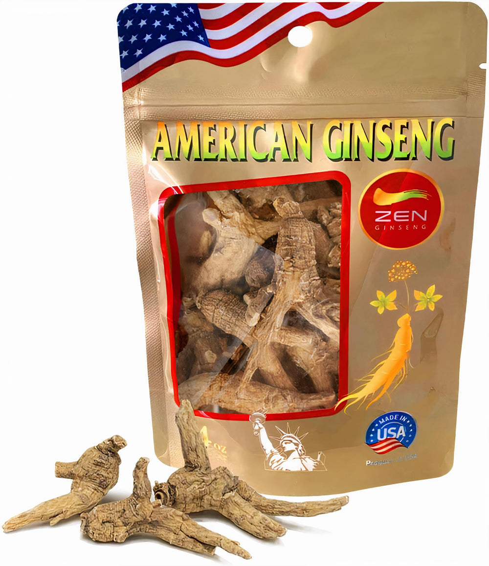 Zen Ginseng 4 oz bag - untrimmed American ginseng root