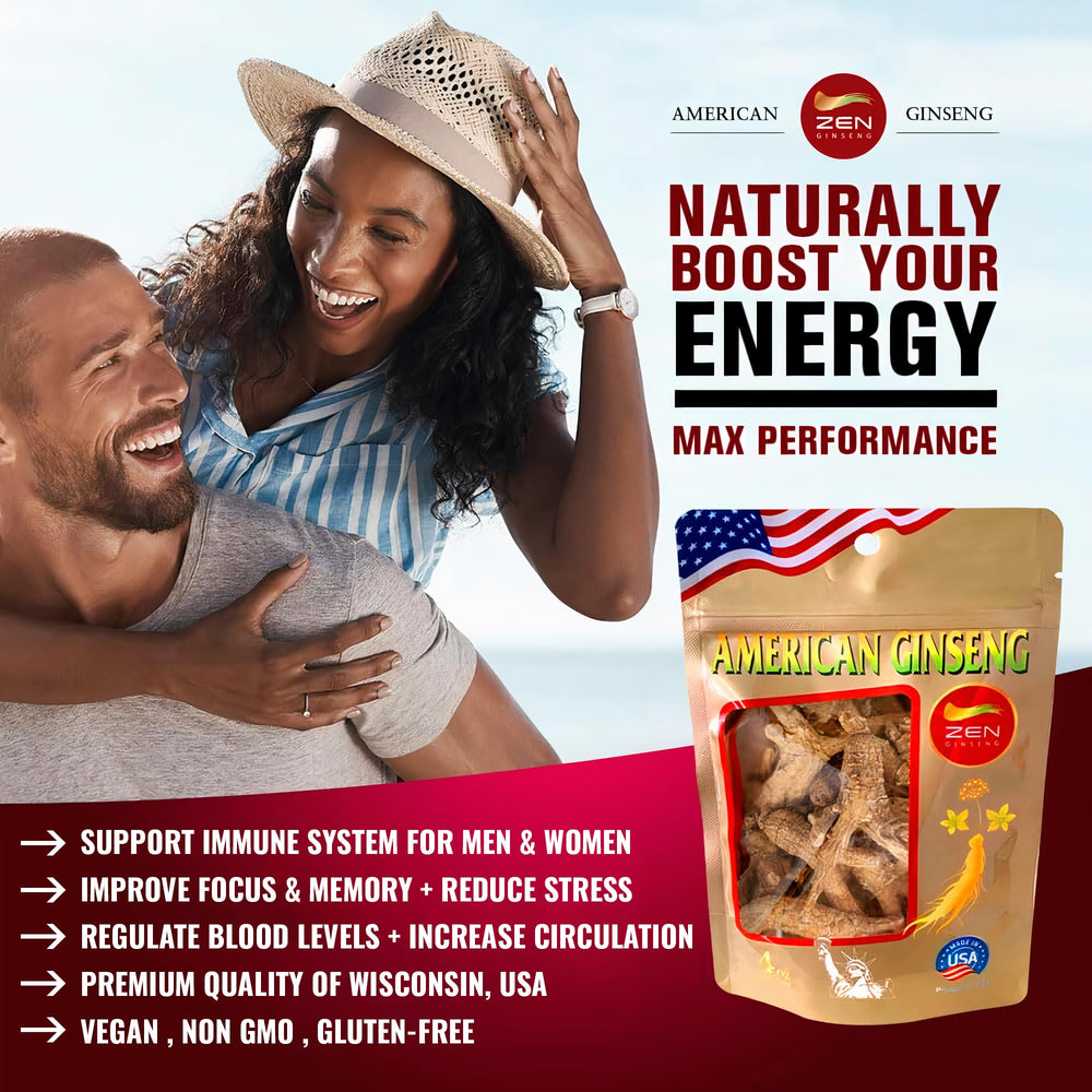 Wisconsin farm grown ginseng in Zen Ginseng packaging