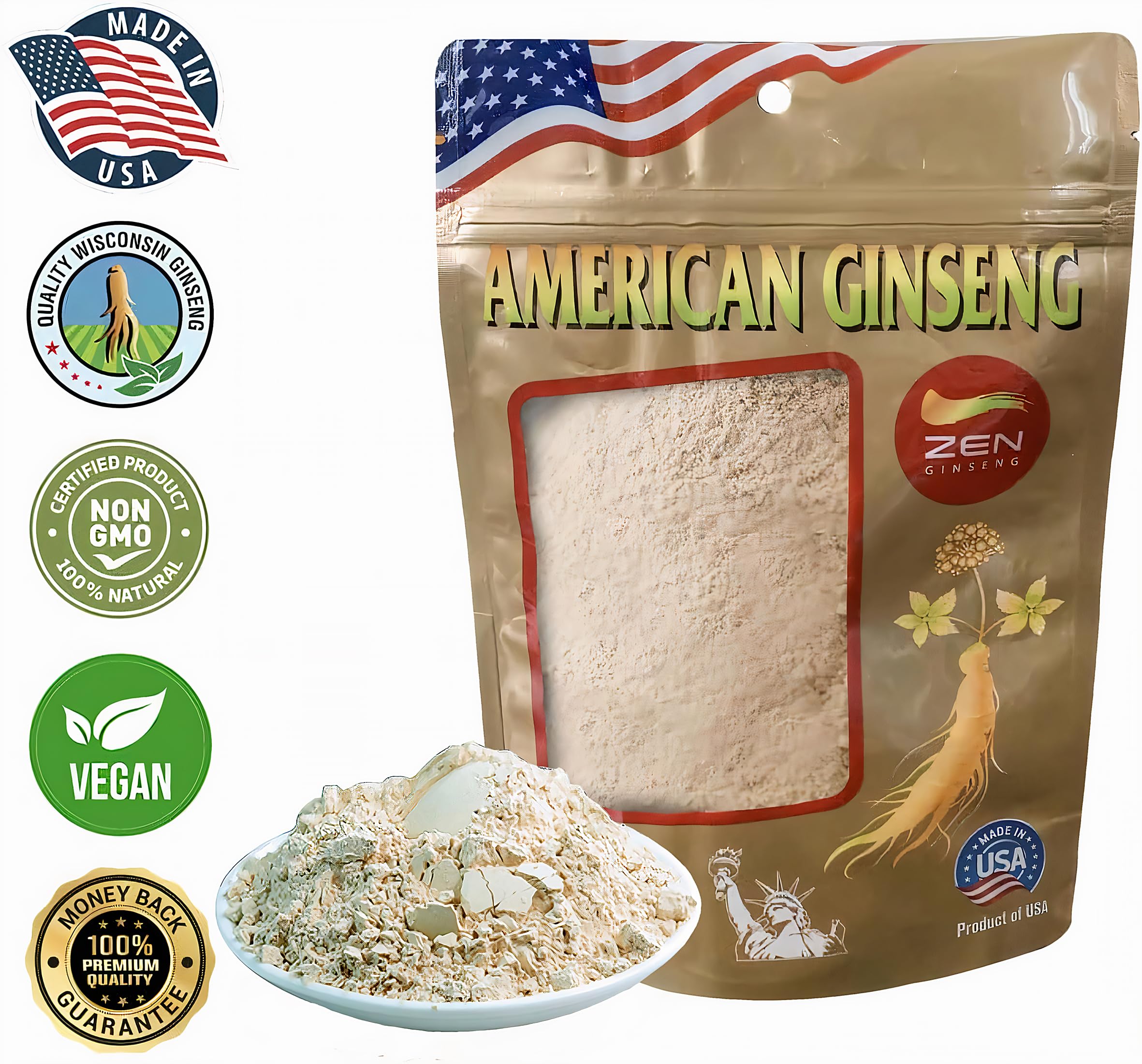 Zen Ginseng Powder showcasing high-potency ginsenosides