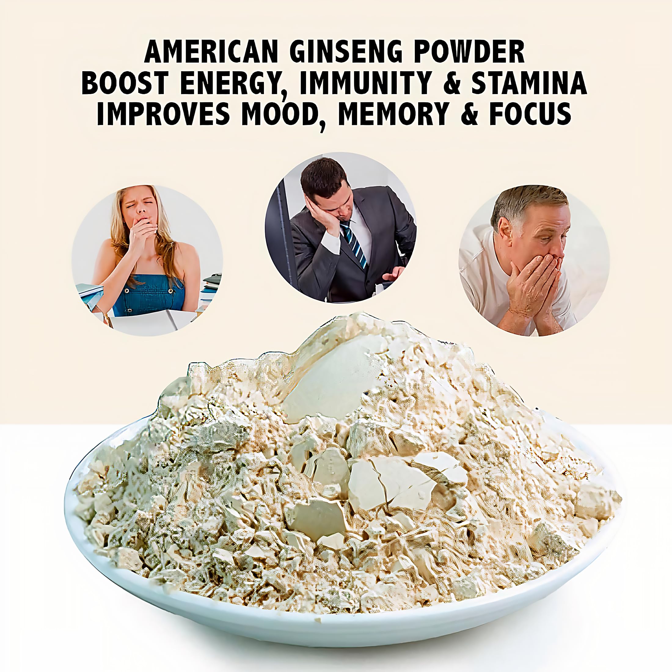 Zen Ginseng Powder label indicating Non-GMO and Gluten Free